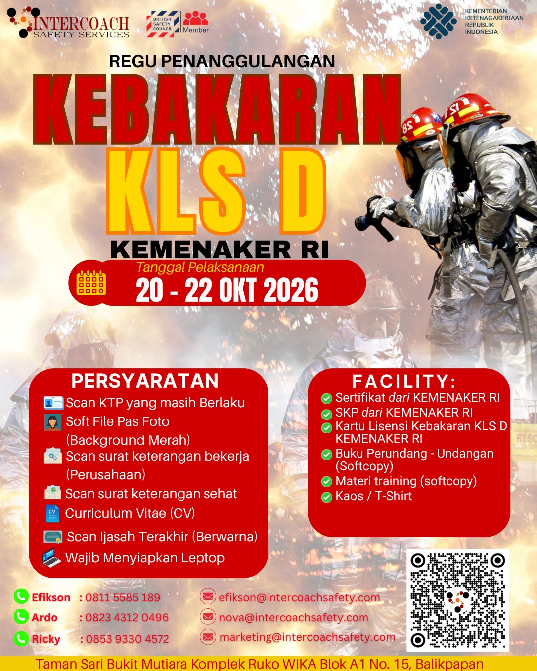 PELATIHAN DAN SERTIFIKASI KEBAKARAN KELAS D KEMNAKER RI