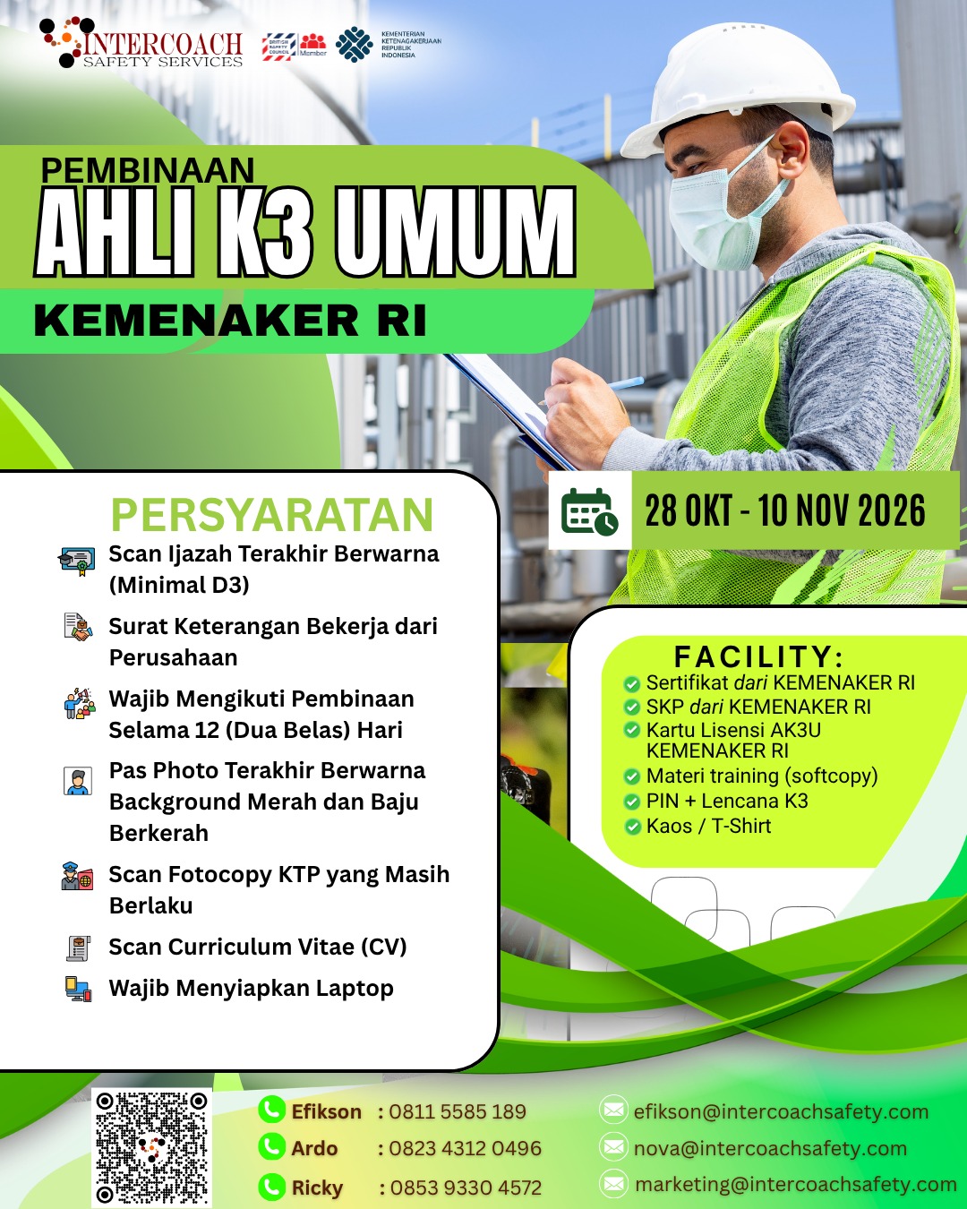 PELATIHAN AHLI K3 UMUM KEMNAKER RI