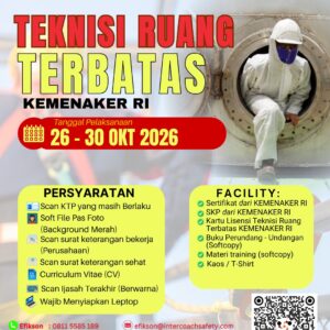PELATIHAN DAN SERTIFIKASI TEKNISI RUANG TERBATAS KEMNAKER RI