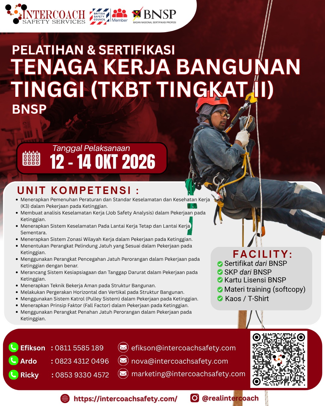 PELATIHAN DAN SERTIFIKASI BNSP TENAGA KERJA BANGUNAN TINGGI (TKBT TINGKAT II)